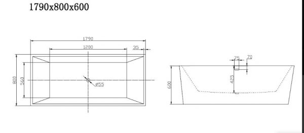 Cubic bad maatvoering