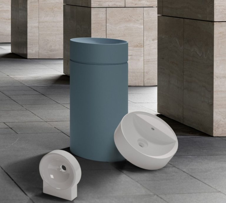 Kolomwastafel MonoTwin Slim