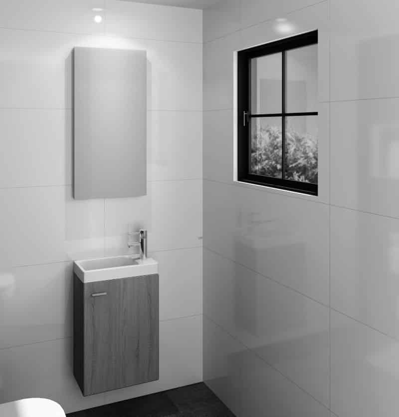 Doorweekt Wetland Huis Mirror M-Line Toiletspiegel 400